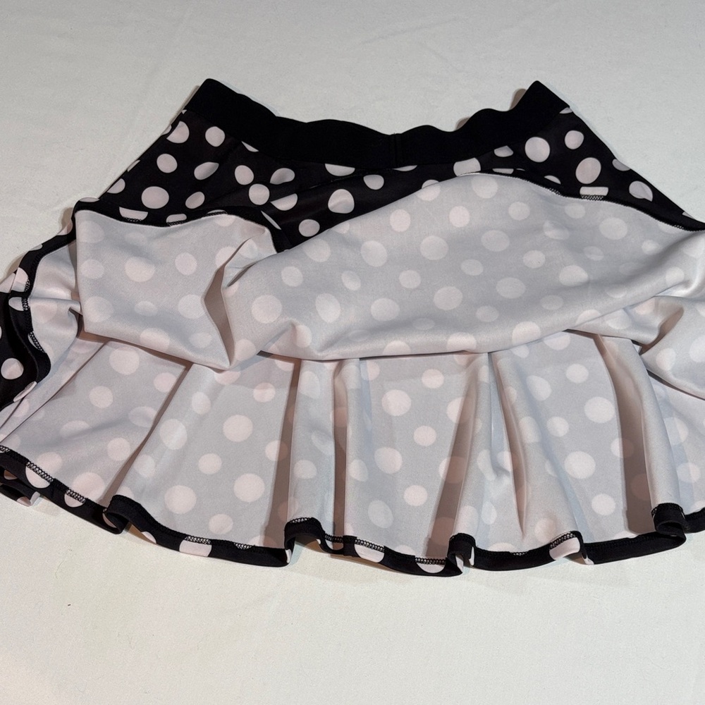 Disney Minnie Mouse Polka Dot Skater Skirt with Red Bow women’s Large - Picture 10 of 12